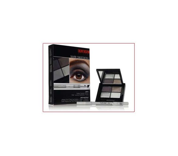 Silver Obsession Kit 4EYES Pupa n° 22 - 4 Palettes  1 Crayon  1 kajal  1 Fard