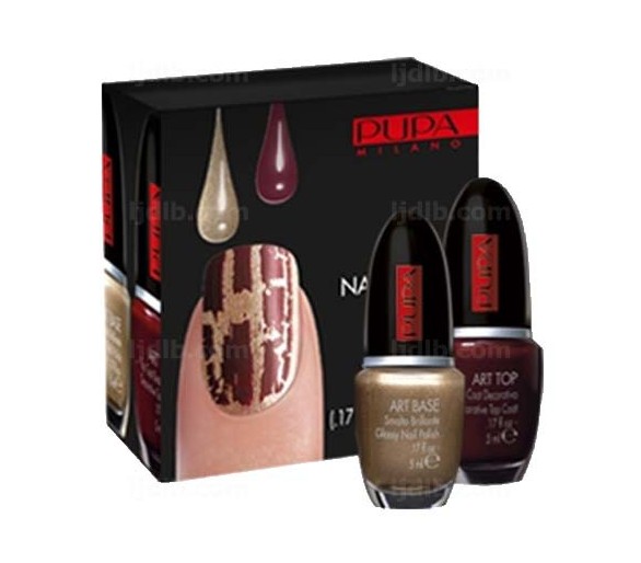Nail Art Kit Or et Rouge Noir Pupa - Kit 2 flacons