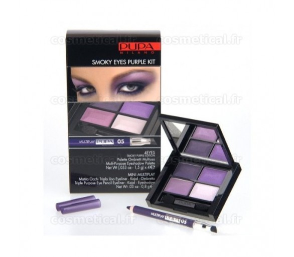 4Eyes Smoky Eyes Purple Kit Multiplay Pupa n°05 Purple - Kit 2 produits