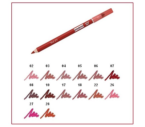 TRUE LIPS - Lip Liner Smudged Pencil Shocking Red 07 Pupa